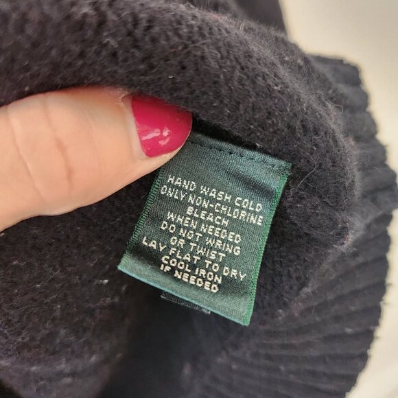 Lauren Ralph Lauren Wool Blend Aztec Southwestern Turtleneck Sweater Women's L - Picture 5 of 5